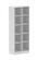 Etagère de rangement avec socle, paroi centrale et 5 tablettes, 800 x 1940 x 420 mm