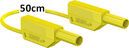 Ligne de mesure de sécurité 4 mm 50 cm jaune, 600 V, CAT III ~ 1000 V, CAT II / 32 A                                      