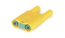 Fiche de connexion 4mm sécurisée, connexion arrière, verte/jaune, 1000V/32A