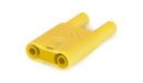 Fiche de connexion 4mm sécurisée, connexion arrière, jaune, 32A CAT II