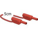 Câble de mesure de sécurité 2mm, 3cm, rouge, 10A, connecteurs empilables        