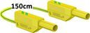 Ligne de mesure de sécurité 4mm 150cm verte/jaune, 600 V, CAT III ' 1000 V, CAT II / 32A