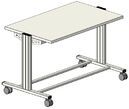 Table alu mobile avec bloc multiprise, SybaPro, (1250 x 760 x 700 mm)                  