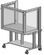 Chariot mobile avec barrière de protection pour robotique, SybaPro, 1200 mm