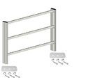 Cadre d'expérimentation pour tables de laboratoire SybaLift, 1200 x 910 x 120 mm (2 étages)