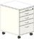 Conteneur &agrave; roulettes, 4 tiroirs + tirette plumier, verrouillage central        