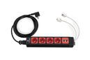 Bloc multiprises, 4x prise avec terre (Schuko) 230 V, 2x RJ45 Cat VI (rouge)