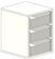 Bloc avec 3 tiroirs pour armoire de rangement 470 x 610 x 510mm