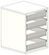 Bloc avec 4 tiroirs pour armoire de rangement 470x510x610mm                     