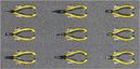 Jeu d’outils ESD/Electronique 2, jeu de pinces (9 pièces), taille de l’insert 300 x 600 mm